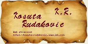 Košuta Rudaković vizit kartica
